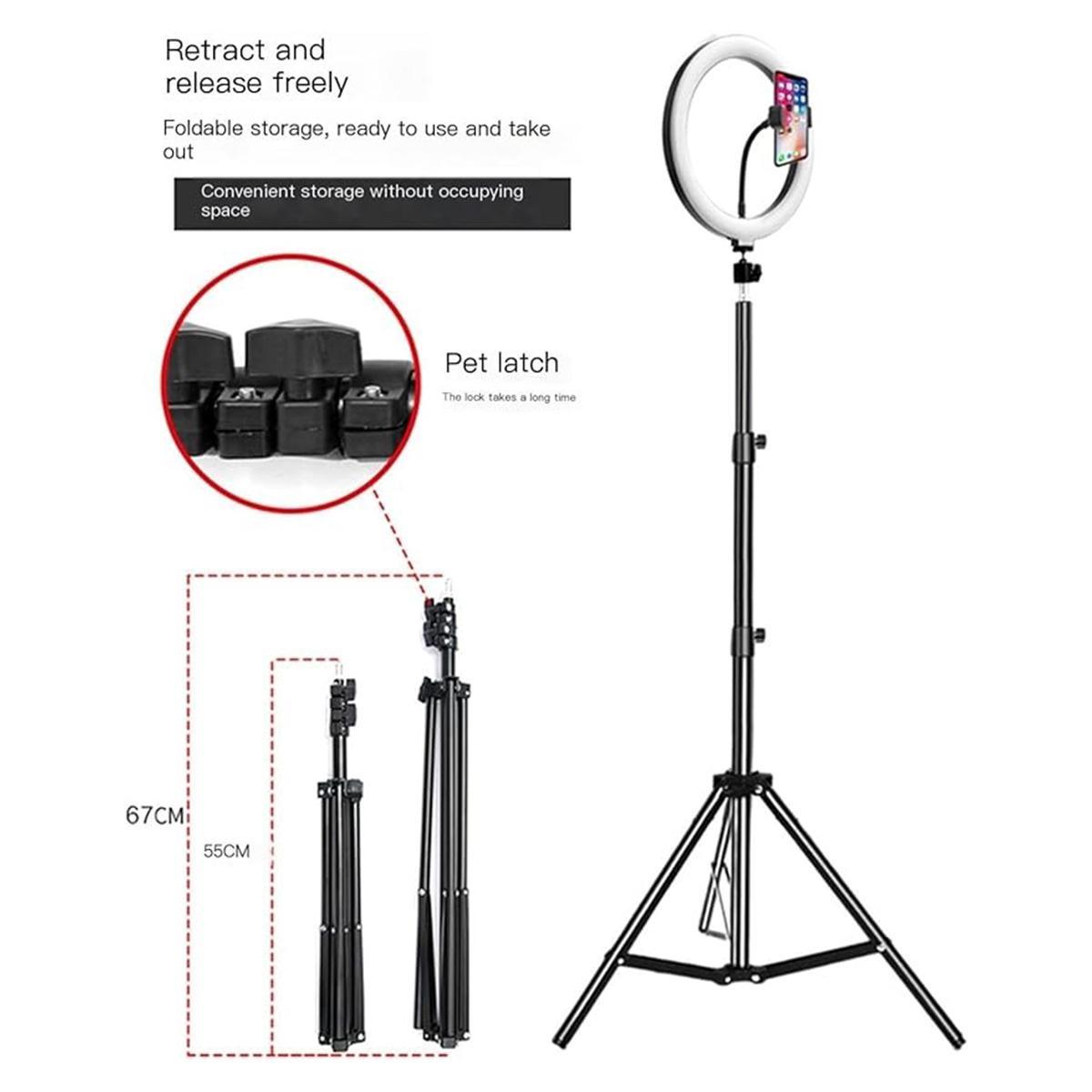 Mobile Phone Bracket Tripod for Photography, Floor Outdoor Support (0.55M) With Storage Bag