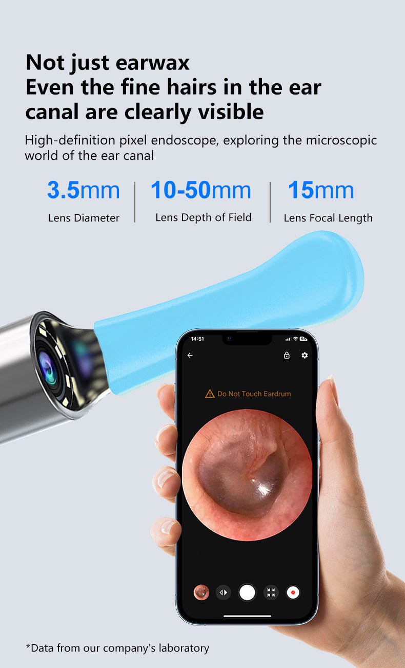 Smart Visual Ear Spoons Endoscope Tweezers Cleaner with Camera Otoscope Health Care Ear Cleaner 1296P Ultra HD Earwax Removal