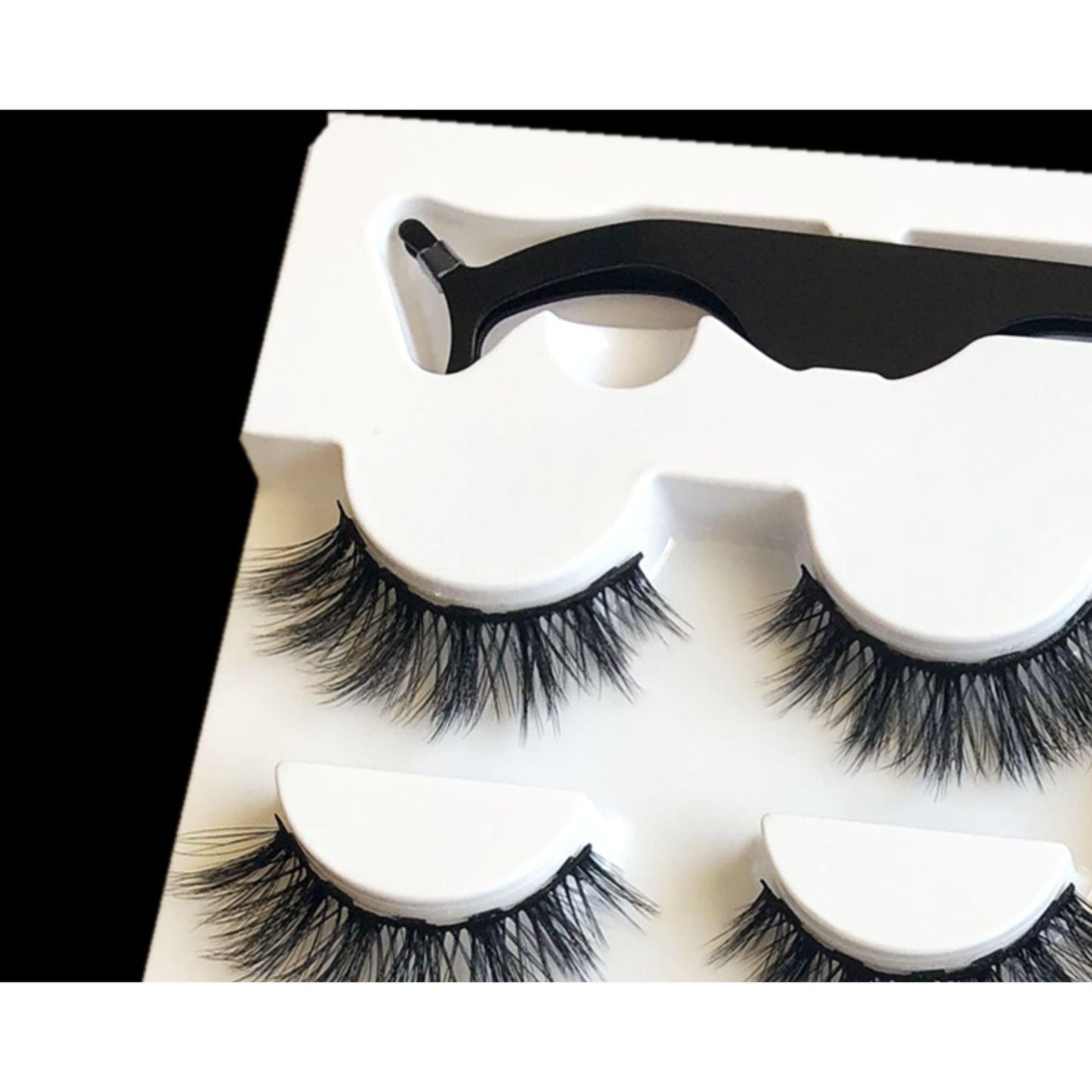FCJ 25mm Pairs of False Eyelashes with Magnets Soft Natural 3D Silk and Mink Synthetic Lashes Fashionable Magnetic Eyelashes