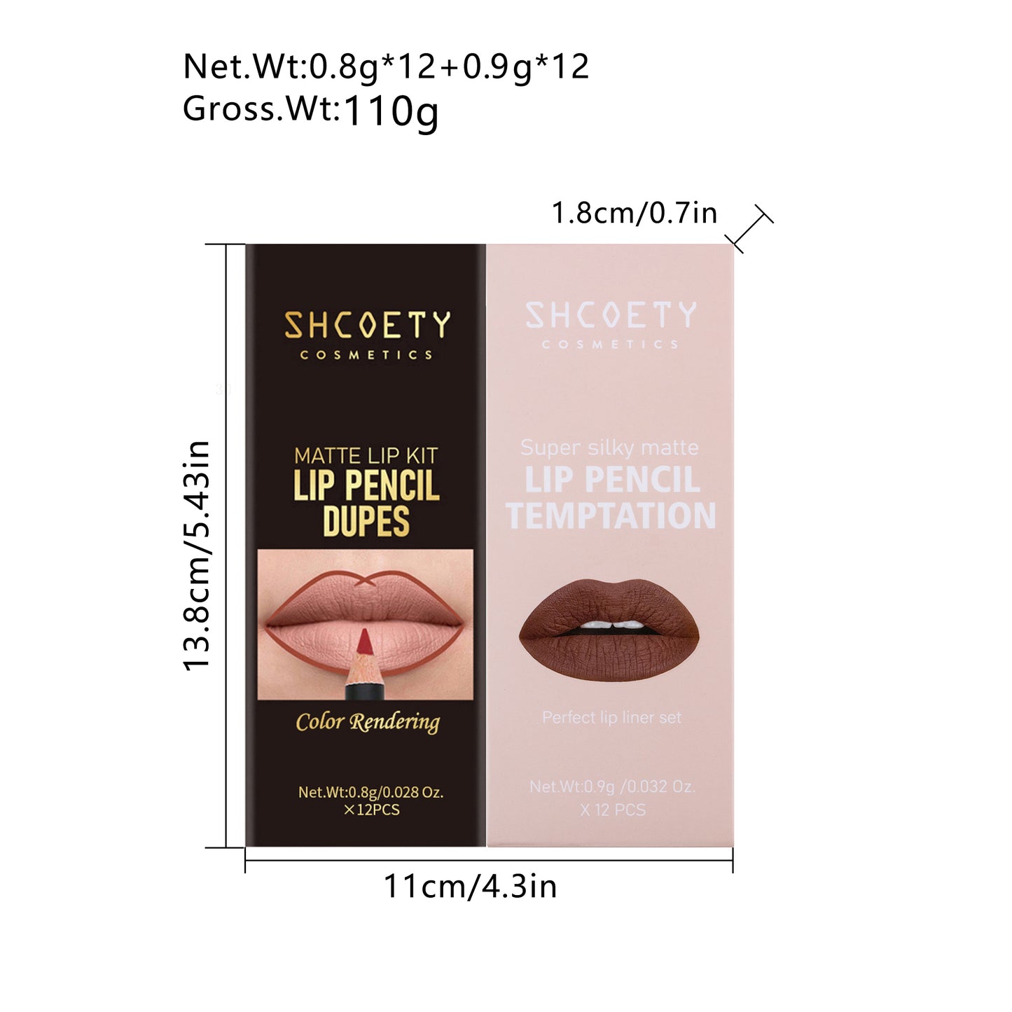 Private Label 12colors Smooth Lip Liner Waterproof Long Lasting Vegan Cruelty-free Non Stick Cup Easy to Colored Lipliner Makeup