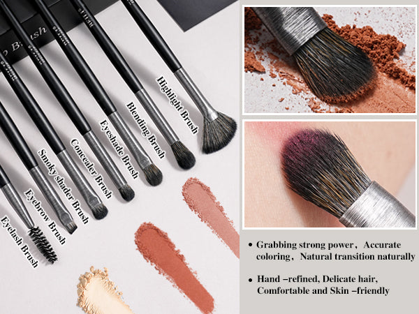 BEILI 10pcs Professional Wholesale Rose Silver Tube Synthetic Hair Vegan Luxury Makeup Brushes Set Contour Blush Brush Set