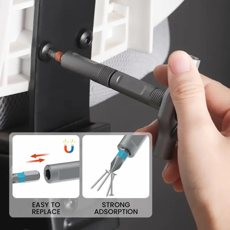 VMAN TOOLS 25in 1 Chrome Vanadium Steel Ratchet Screwdriver Set with Magnetic Tips Multi-Functional Household Repair Tool Kit