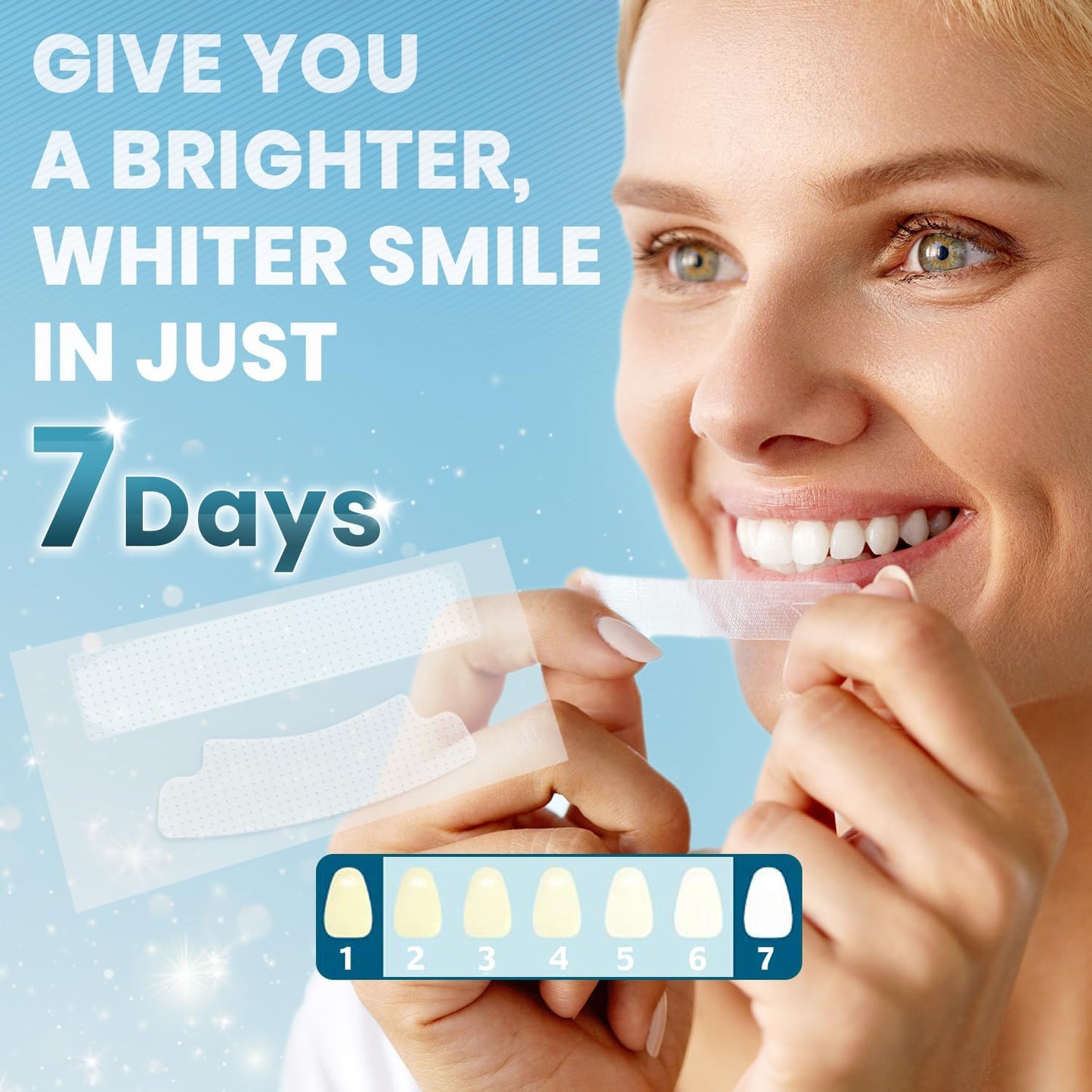 14 Treatment Instant Bright Teeth Whitening Strips - 30 Mins Express Treatment Enamel Safe & Zero Sensitivity