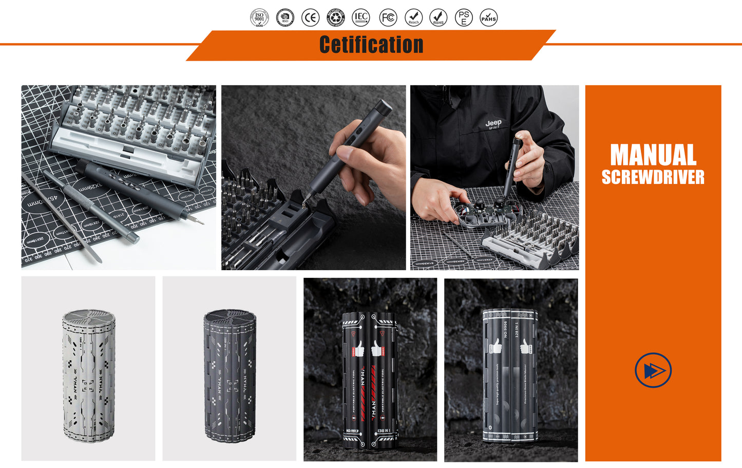 VMAN TOOLS 25in 1 Chrome Vanadium Steel Ratchet Screwdriver Set with Magnetic Tips Multi-Functional Household Repair Tool Kit