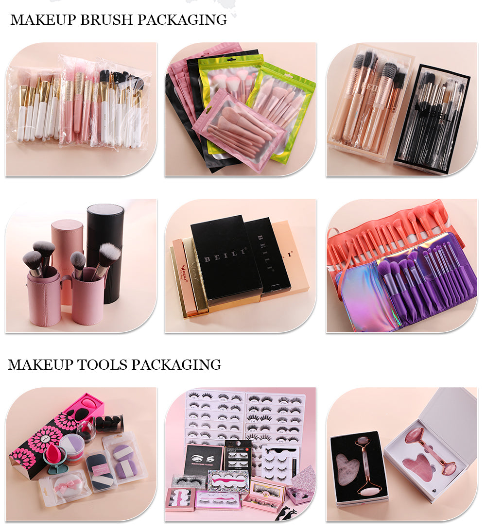 BEILI 10pcs Professional Wholesale Rose Silver Tube Synthetic Hair Vegan Luxury Makeup Brushes Set Contour Blush Brush Set
