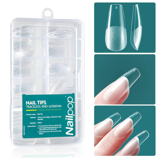 Nailpop 120pcs Gel Soft DIY Artificial Fingernails Long/Medium/Short Capsule Fake Nails Beginner-Friendly Soak off Extensions