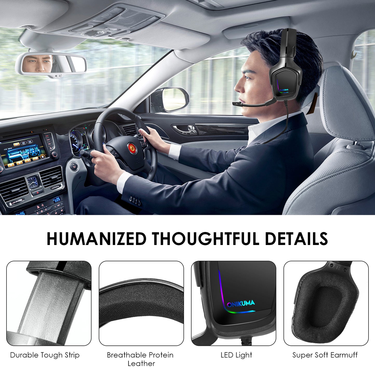 K20 Wired Headphones with Microphone RGB Light Gaming Headsets Noise Cancelling Earphones for Xbox One for PS4 Headset Gamer