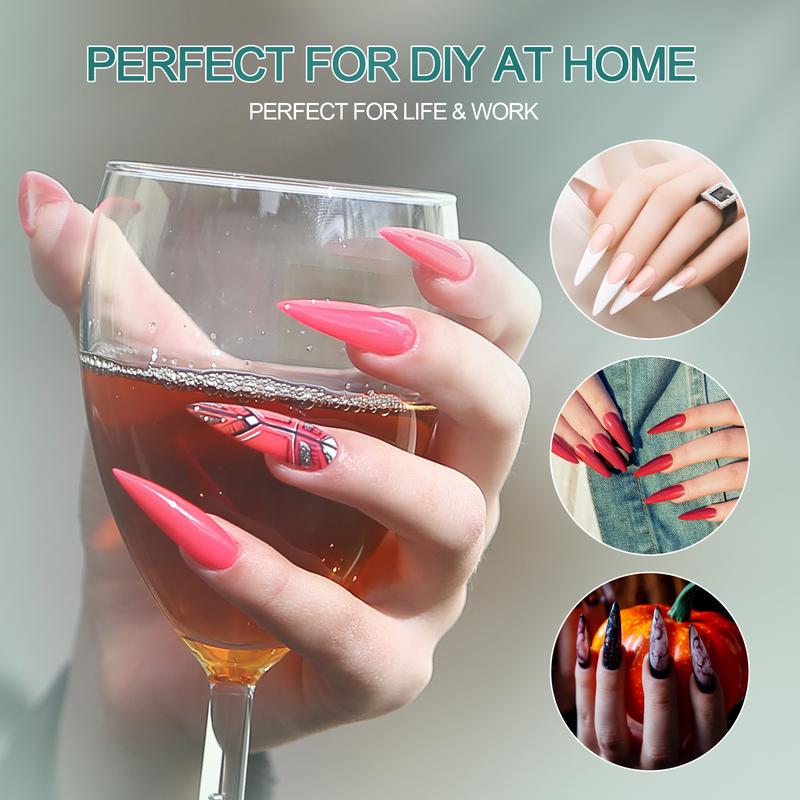 Nailpop 120pcs Gel Soft DIY Artificial Fingernails Long/Medium/Short Capsule Fake Nails Beginner-Friendly Soak off Extensions