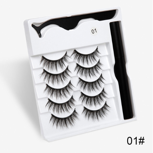FCJ 25mm Pairs of False Eyelashes with Magnets Soft Natural 3D Silk and Mink Synthetic Lashes Fashionable Magnetic Eyelashes