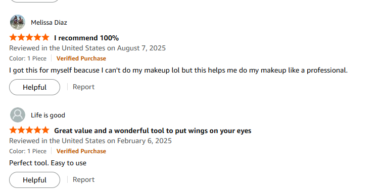 FCJ Double-Headed Wing Seal Liquid Eyeliner Pen Waterproof Pencil Form Eyeliner Stamp for Eyes