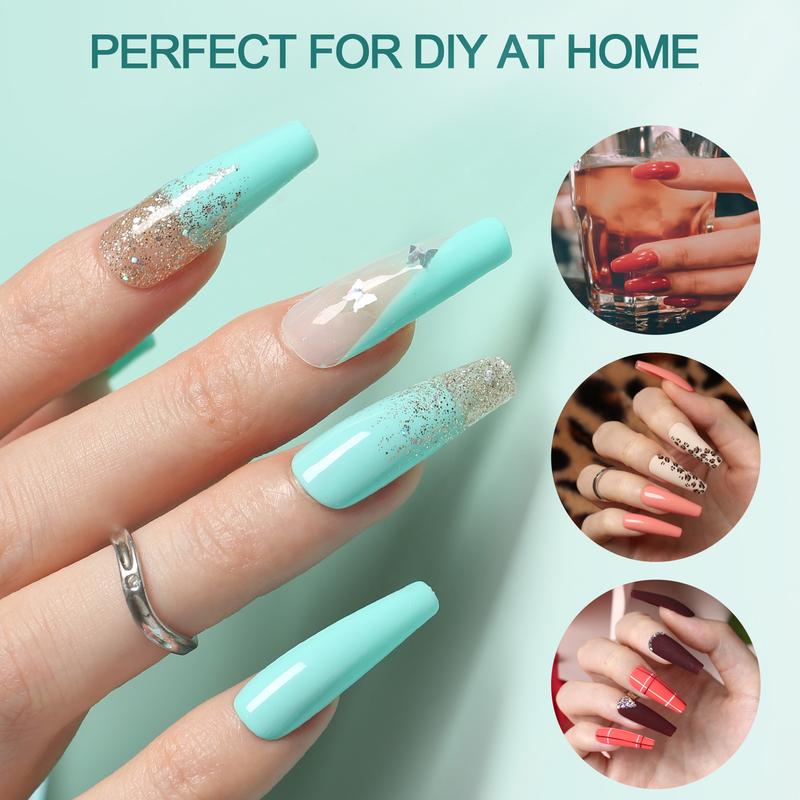 Nailpop 120pcs Gel Soft DIY Artificial Fingernails Long/Medium/Short Capsule Fake Nails Beginner-Friendly Soak off Extensions