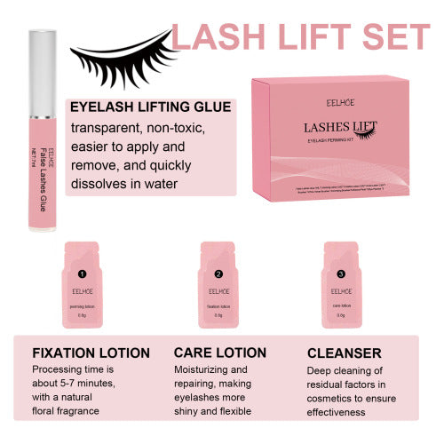 EELHOE Lash Lift  Natural Beauty Slim Thick Curl Mild Non-Smudding Eyelash Set