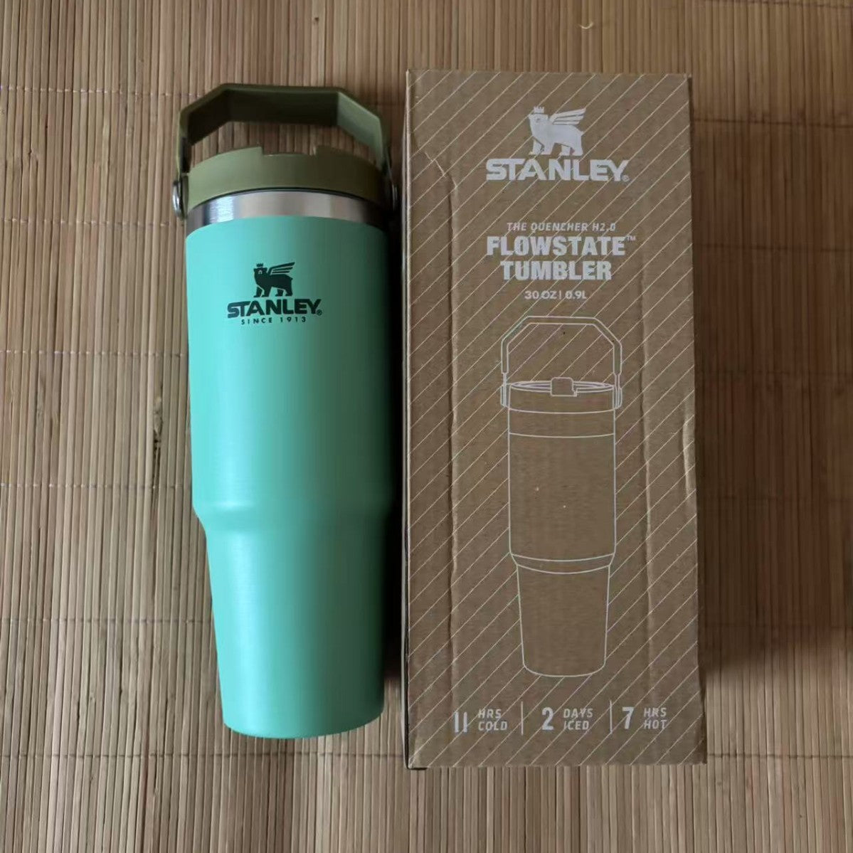 Stanley IceFlow 2.0 Flip Straw Tumbler with Handle 30 oz | Twist On Lid and Flip Up Straw | Leak Resistant Water Bottle | Insulated Stainless Steel | BPA-Free | Black 2.0