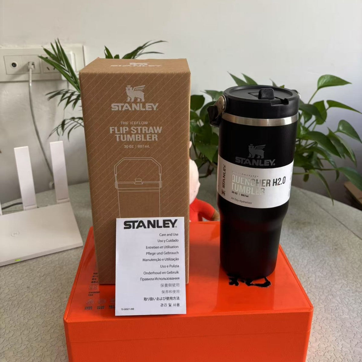 Stanley IceFlow 2.0 Flip Straw Tumbler with Handle 30 oz | Twist On Lid and Flip Up Straw | Leak Resistant Water Bottle | Insulated Stainless Steel | BPA-Free | Black 2.0