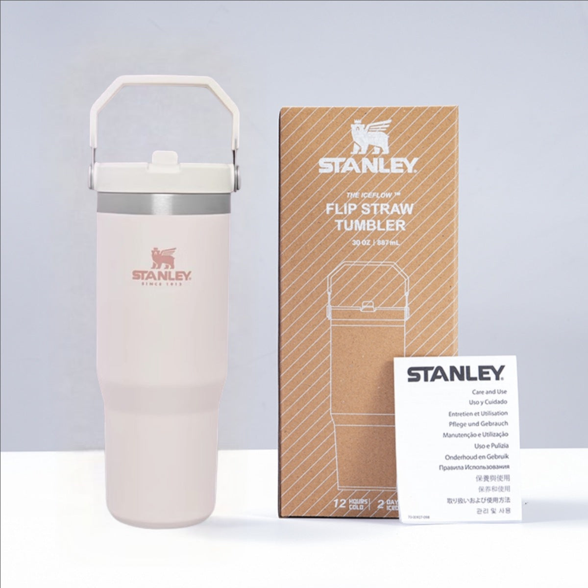 Stanley IceFlow 2.0 Flip Straw Tumbler with Handle 30 oz | Twist On Lid and Flip Up Straw | Leak Resistant Water Bottle | Insulated Stainless Steel | BPA-Free | Black 2.0