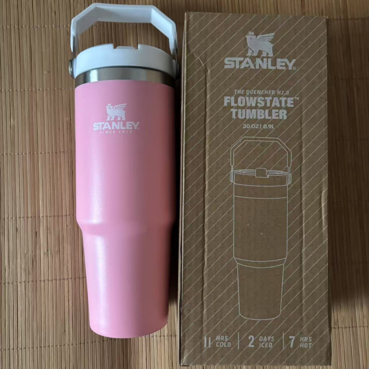 Stanley IceFlow 2.0 Flip Straw Tumbler with Handle 30 oz | Twist On Lid and Flip Up Straw | Leak Resistant Water Bottle | Insulated Stainless Steel | BPA-Free | Black 2.0