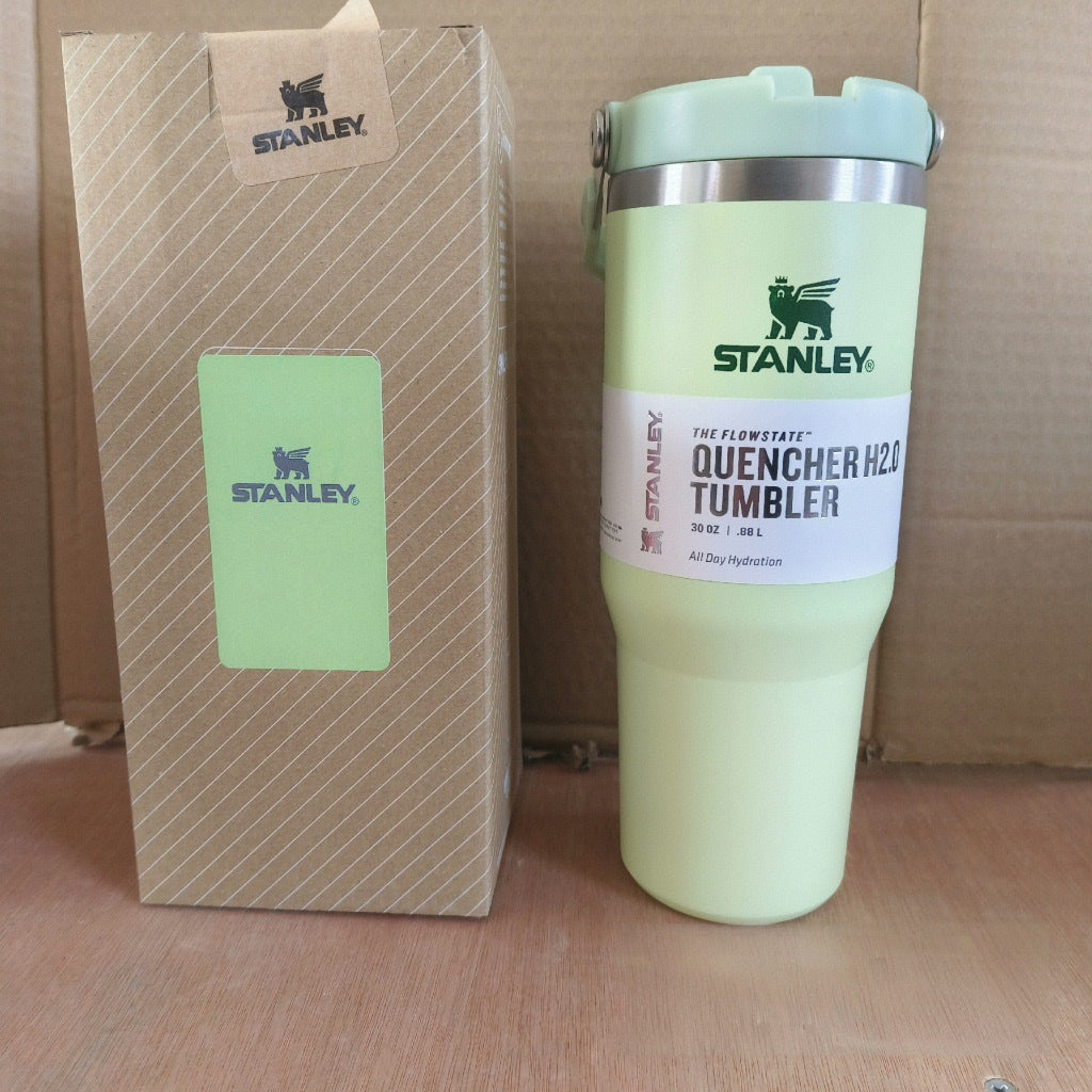 Stanley IceFlow 2.0 Flip Straw Tumbler with Handle 30 oz | Twist On Lid and Flip Up Straw | Leak Resistant Water Bottle | Insulated Stainless Steel | BPA-Free | Black 2.0