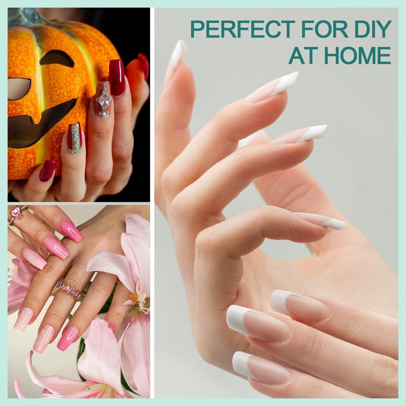 Nailpop 120pcs Gel Soft DIY Artificial Fingernails Long/Medium/Short Capsule Fake Nails Beginner-Friendly Soak off Extensions