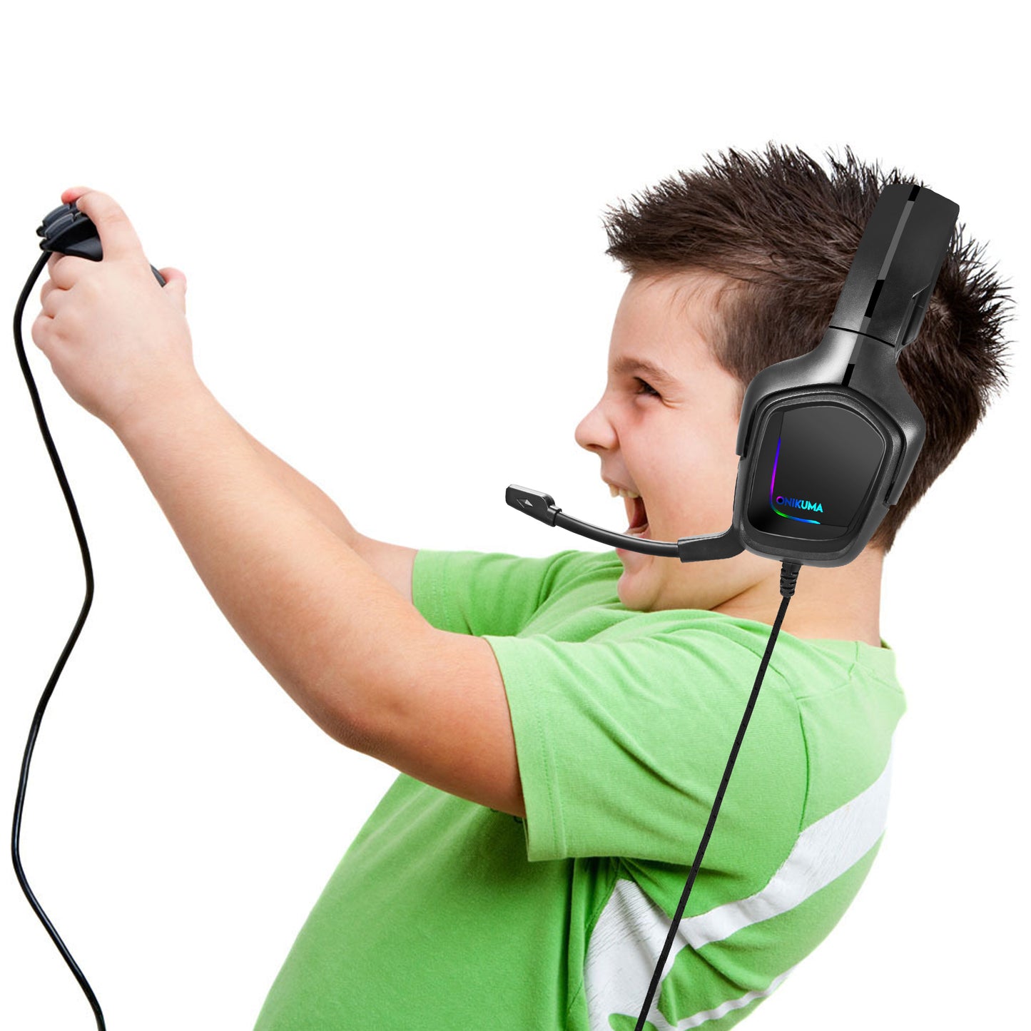 K20 Wired Headphones with Microphone RGB Light Gaming Headsets Noise Cancelling Earphones for Xbox One for PS4 Headset Gamer