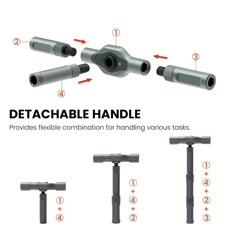 VMAN TOOLS 25in 1 Chrome Vanadium Steel Ratchet Screwdriver Set with Magnetic Tips Multi-Functional Household Repair Tool Kit