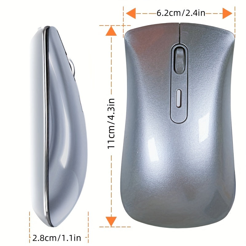 Overseas Warehouse Spot Mouse Silver Slim Mouse for Office Suitable for Desktop Laptop