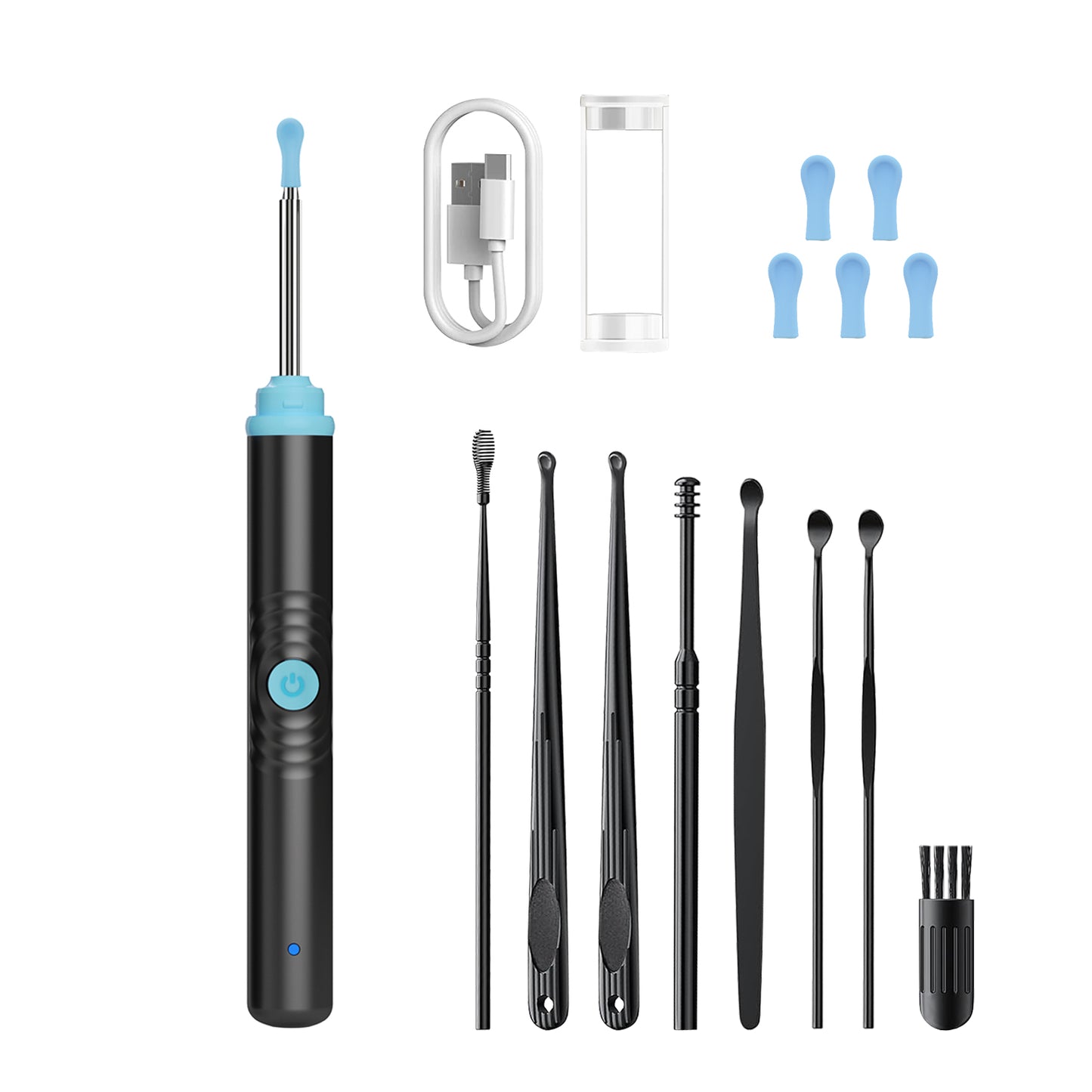 Smart Visual Ear Spoons Endoscope Tweezers Cleaner with Camera Otoscope Health Care Ear Cleaner 1296P Ultra HD Earwax Removal