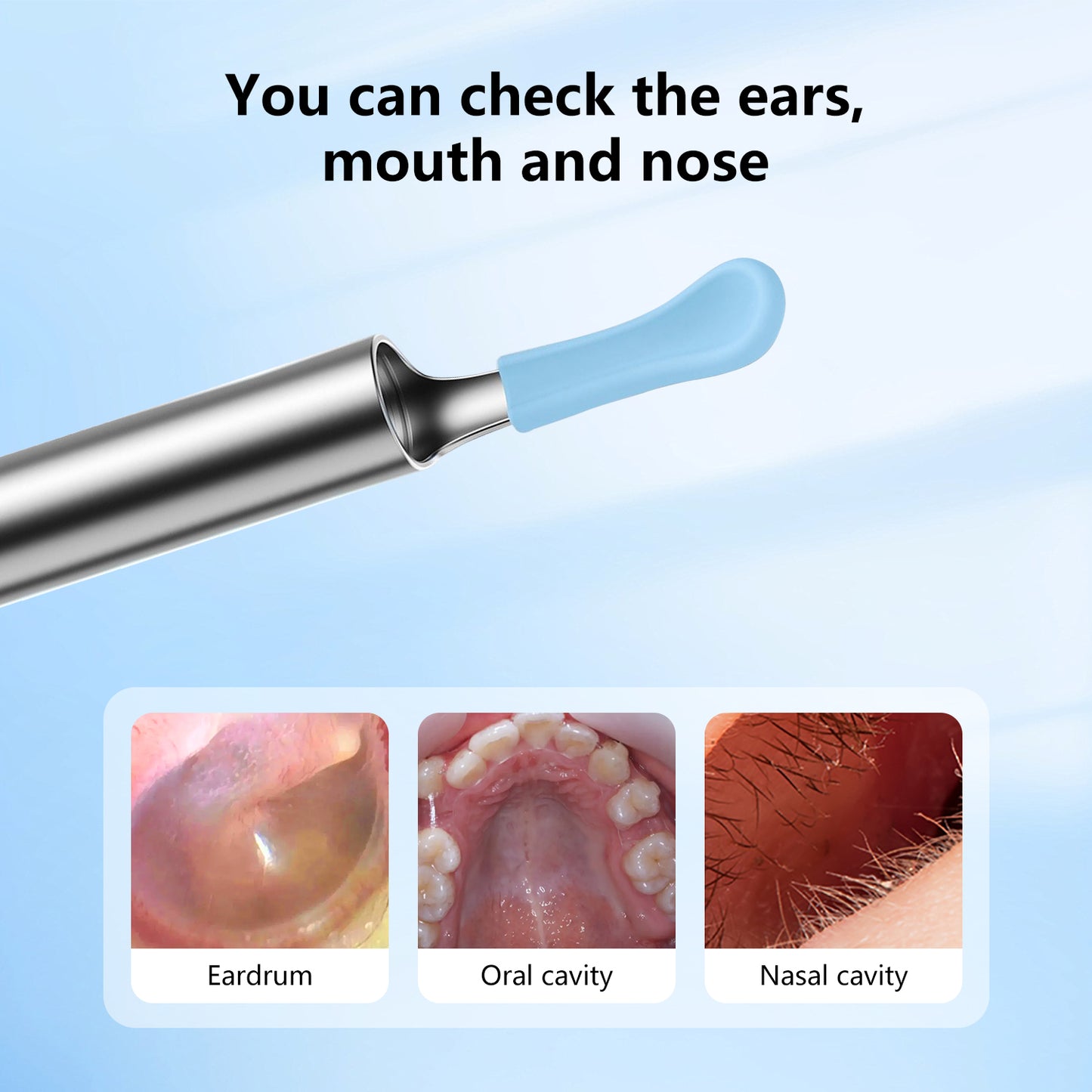 Smart Visual Ear Spoons Endoscope Tweezers Cleaner with Camera Otoscope Health Care Ear Cleaner 1296P Ultra HD Earwax Removal