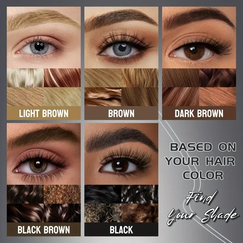 2-in-1 Waterproof Eyebrow Pencil,Waterproof Natural Eye Brow Pencils for Women, Non Dry Out and Last All Day