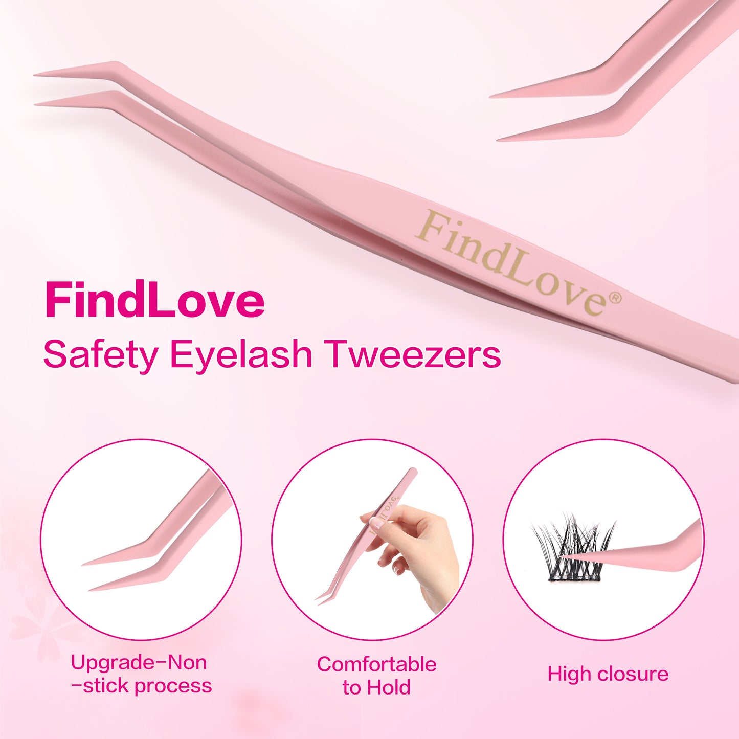 High Quality 5D Fluffy Self-Adhesive DIY Eyelashes Mixed Length False Glue Free Handmade Natural Style Pre-Bond Tweezer Set