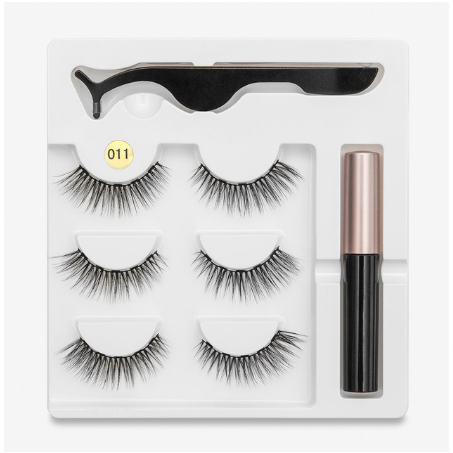 FCJ 25mm Pairs of False Eyelashes with Magnets Soft Natural 3D Silk and Mink Synthetic Lashes Fashionable Magnetic Eyelashes