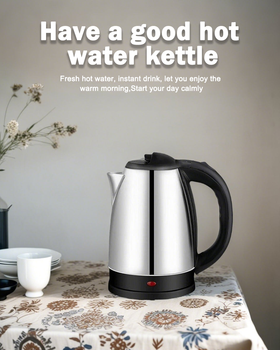 1.8L 304 Stainless Steel Electric Kettle Fast Boil with 1500W Power for Home Kitchen Travel Hotel Office Use Discounted