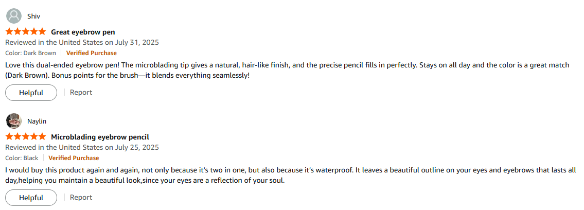 2-in-1 Waterproof Eyebrow Pencil,Waterproof Natural Eye Brow Pencils for Women, Non Dry Out and Last All Day