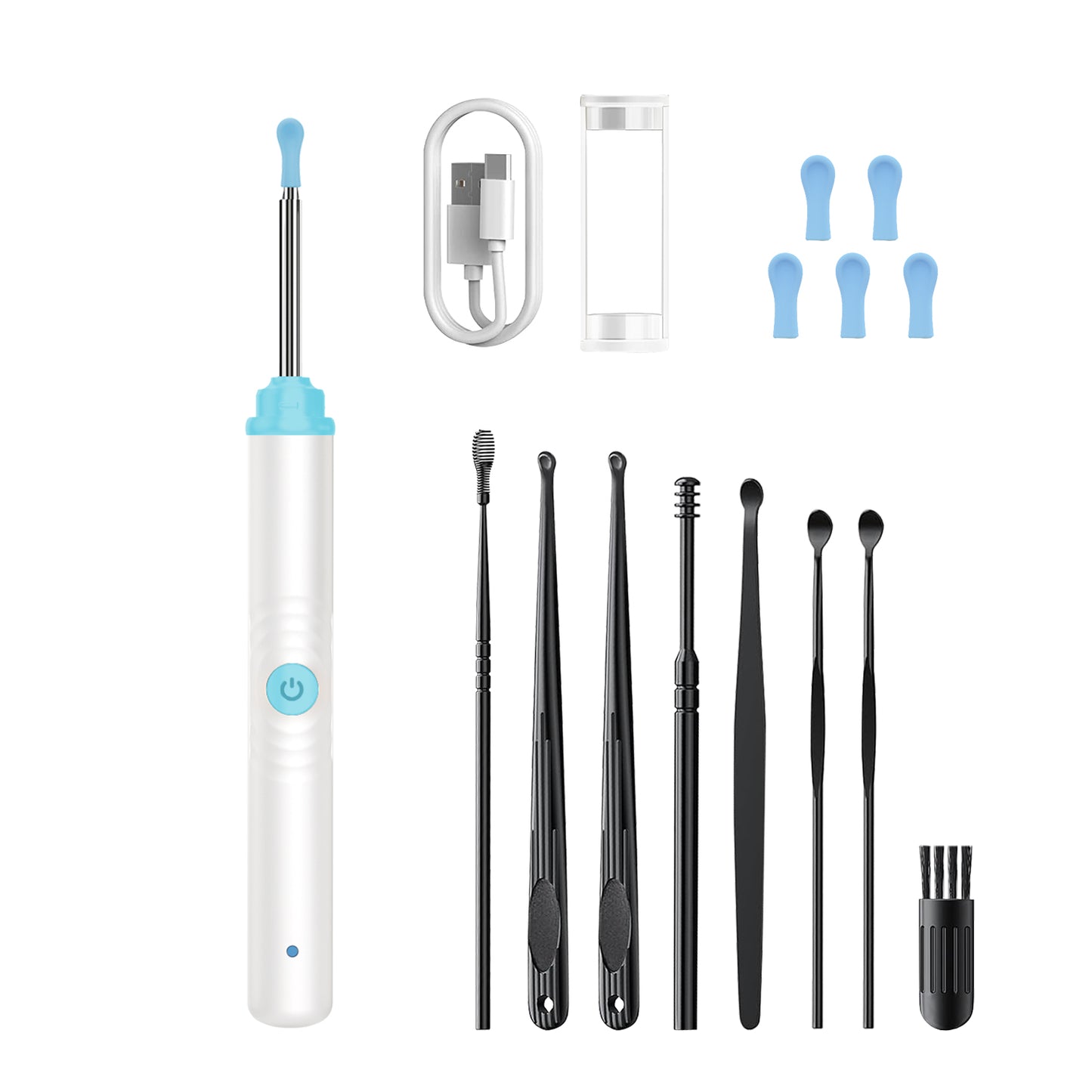 Smart Visual Ear Spoons Endoscope Tweezers Cleaner with Camera Otoscope Health Care Ear Cleaner 1296P Ultra HD Earwax Removal