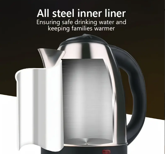 1.8L 304 Stainless Steel Electric Kettle Fast Boil with 1500W Power for Home Kitchen Travel Hotel Office Use Discounted