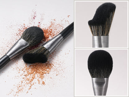 BEILI 10pcs Professional Wholesale Rose Silver Tube Synthetic Hair Vegan Luxury Makeup Brushes Set Contour Blush Brush Set