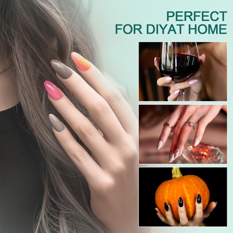 Nailpop 120pcs Gel Soft DIY Artificial Fingernails Long/Medium/Short Capsule Fake Nails Beginner-Friendly Soak off Extensions
