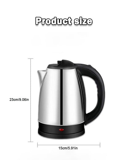 1.8L 304 Stainless Steel Electric Kettle Fast Boil with 1500W Power for Home Kitchen Travel Hotel Office Use Discounted