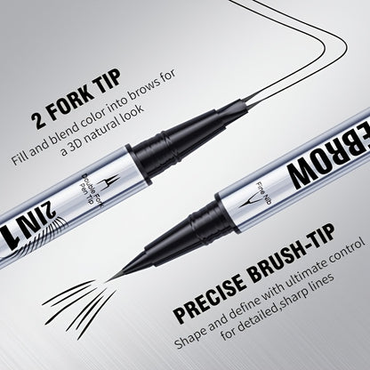 2-in-1 Waterproof Eyebrow Pencil,Waterproof Natural Eye Brow Pencils for Women, Non Dry Out and Last All Day