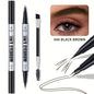 2-in-1 Waterproof Eyebrow Pencil,Waterproof Natural Eye Brow Pencils for Women, Non Dry Out and Last All Day