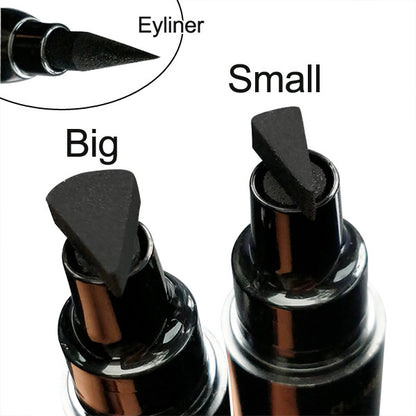 FCJ Double-Headed Wing Seal Liquid Eyeliner Pen Waterproof Pencil Form Eyeliner Stamp for Eyes