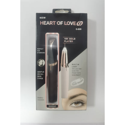 FCJ Mini Electric Eyebrow Trimmer and Lipstick Brows Pen Painless Razor Epilator with LED Light for Makeup