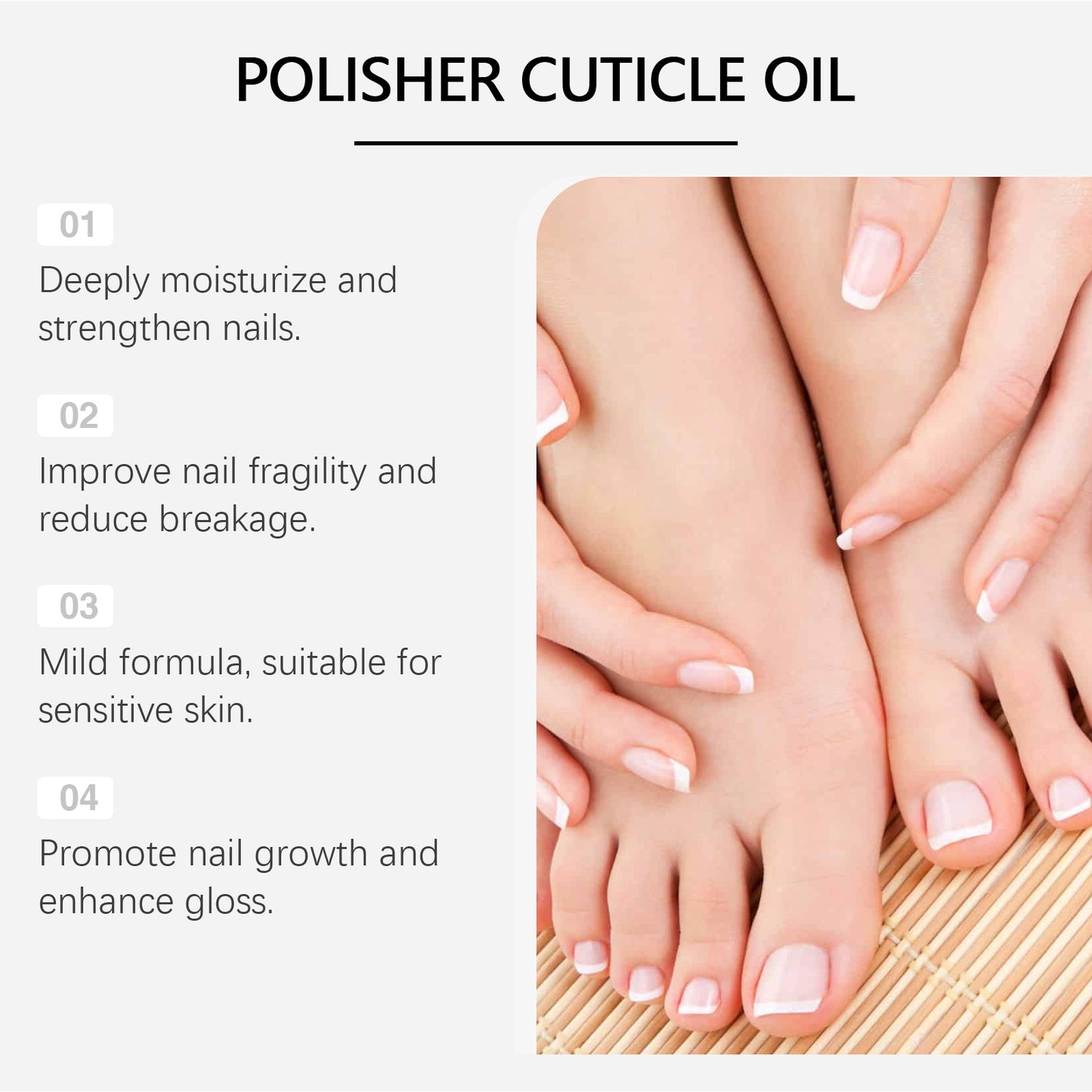 OUHOE Nail Care Solution Set Improves Soft Nails By Moisturizing Cuticle And Repairing Nails