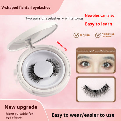 FCJ Little Devil Supernatural Magnet Suit Reusable 3D Mink False Eyelashes Waterproof Soft Style with Natural Fur Material