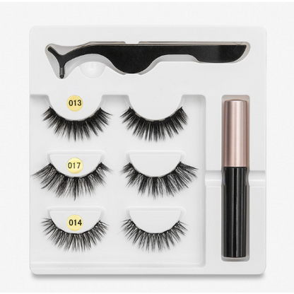 FCJ 25mm Pairs of False Eyelashes with Magnets Soft Natural 3D Silk and Mink Synthetic Lashes Fashionable Magnetic Eyelashes