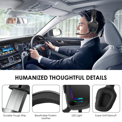 K20 Wired Headphones with Microphone RGB Light Gaming Headsets Noise Cancelling Earphones for Xbox One for PS4 Headset Gamer