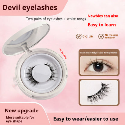 FCJ Little Devil Supernatural Magnet Suit Reusable 3D Mink False Eyelashes Waterproof Soft Style with Natural Fur Material