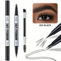 2-in-1 Waterproof Eyebrow Pencil,Waterproof Natural Eye Brow Pencils for Women, Non Dry Out and Last All Day
