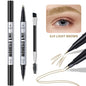 2-in-1 Waterproof Eyebrow Pencil,Waterproof Natural Eye Brow Pencils for Women, Non Dry Out and Last All Day