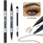 2-in-1 Waterproof Eyebrow Pencil,Waterproof Natural Eye Brow Pencils for Women, Non Dry Out and Last All Day