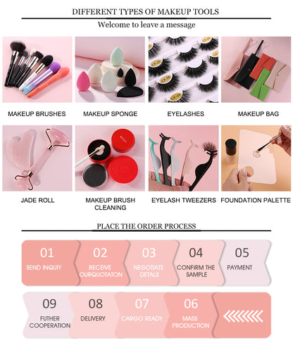BEILI 10pcs Professional Wholesale Rose Silver Tube Synthetic Hair Vegan Luxury Makeup Brushes Set Contour Blush Brush Set